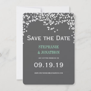 Nachtlicht Star Lights Gelb Grau Save the Date Einladung