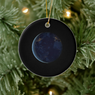 Nachtlichter auf dem Planeten Erde (Westliche Hemi Keramik Ornament