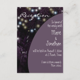 Nachtlichter aus Eichenbaum Hochzeitsempfang Begleitkarte