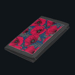 Nachtmohngarten Trifold Geldbörse<br><div class="desc">Vektormuster aus handgezeichnet Mohn.</div>