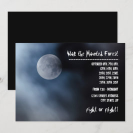 Nachtmond - Spuk Waldeinladung Einladung