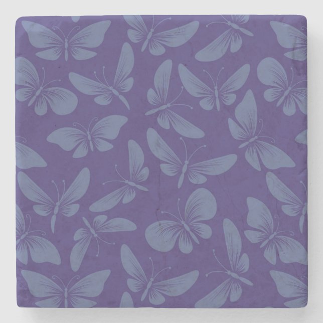 Nachtmotten-Schmetterlingshintergrund Steinuntersetzer (Vorderseite)