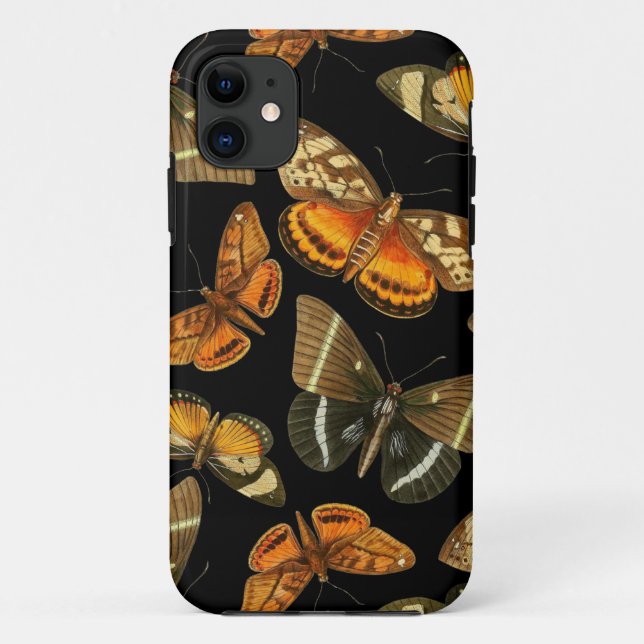 Nachtmotten und Schmetterlingsmuster Case-Mate iPhone Hülle (Rückseite)