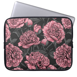 Nachtponygarten in Rosa und Grau Laptopschutzhülle