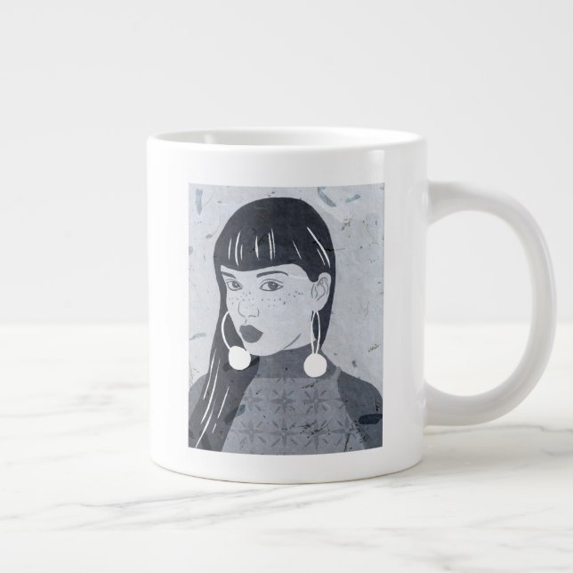 Nachtportrait Jumbo-Tasse (Rechts)