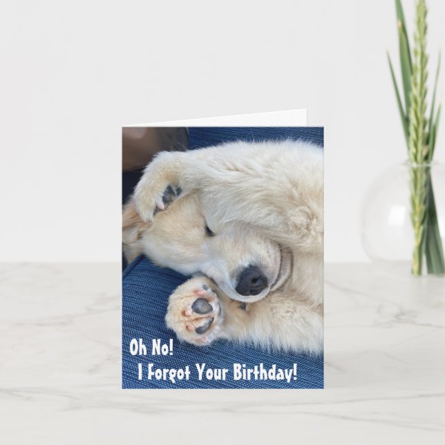 Nachträglicher Geburtstag Dankeskarte (Vorderseite)