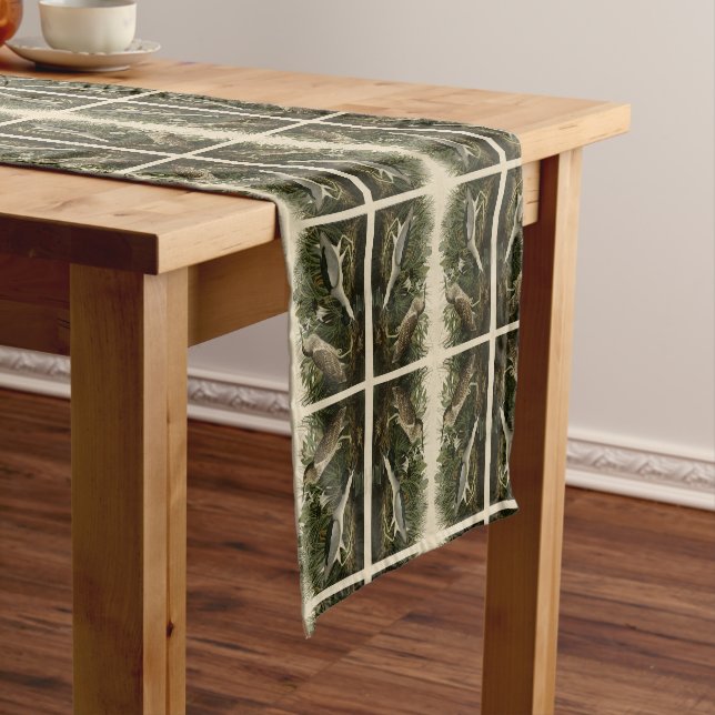 Nachtreiher, Qua Bird, Audubons Vögel von Amerika Kurzer Tischläufer (Beispiel)
