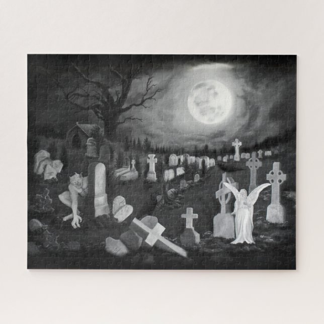 Nachts am Friedhof - Engel mit dem Teufel (Horizontal)