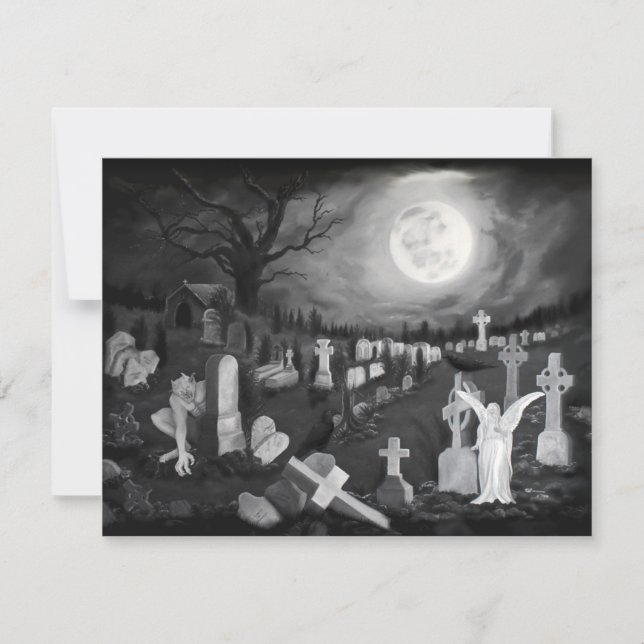 Nachts am Friedhof - Engel mit dem Teufel (Vorderseite)