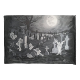 Nachts am Friedhof - Engel mit dem Teufel Kissenbezug