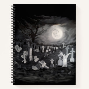 Nachts am Friedhof - Engel mit dem Teufel Notizbuch
