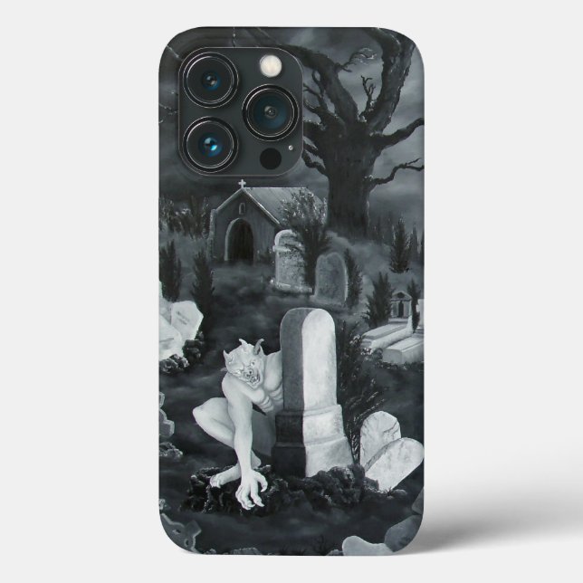 Nachts am Friedhof - Teufel Case-Mate iPhone Hülle (Rückseite)