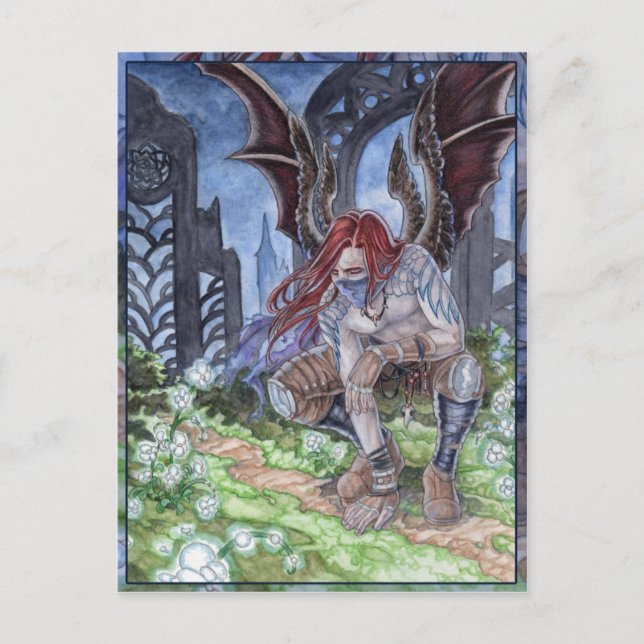 Nachts blühende Postkarte (Vorderseite)