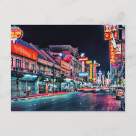 Nachts Chinatown Postkarte