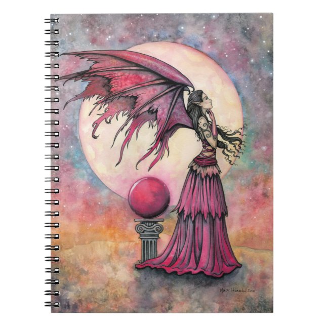 Nachts Fairy Fantasy Art von Molly Harrison Notizblock (Vorderseite)