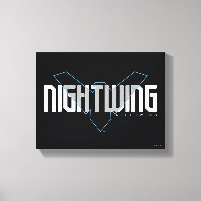 Nachts Hi-Tech-Name Graphic Leinwanddruck (Vorderseite)