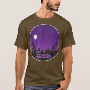 Nachts mit Palmen spinnen T-Shirt