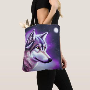 Nachts Mystical Wolf Tote Bag Tasche