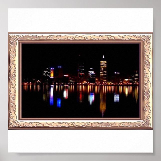 Nachts reflektiert Print Poster (Vorne)