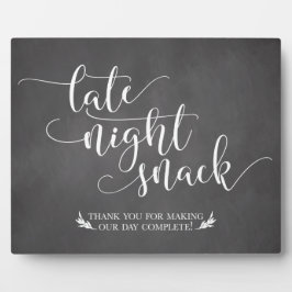 Nachts Snacks Fevor Sign Fotoplatte