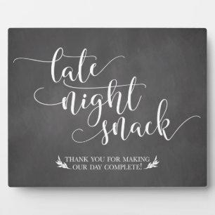 Nachts Snacks Fevor Sign Fotoplatte