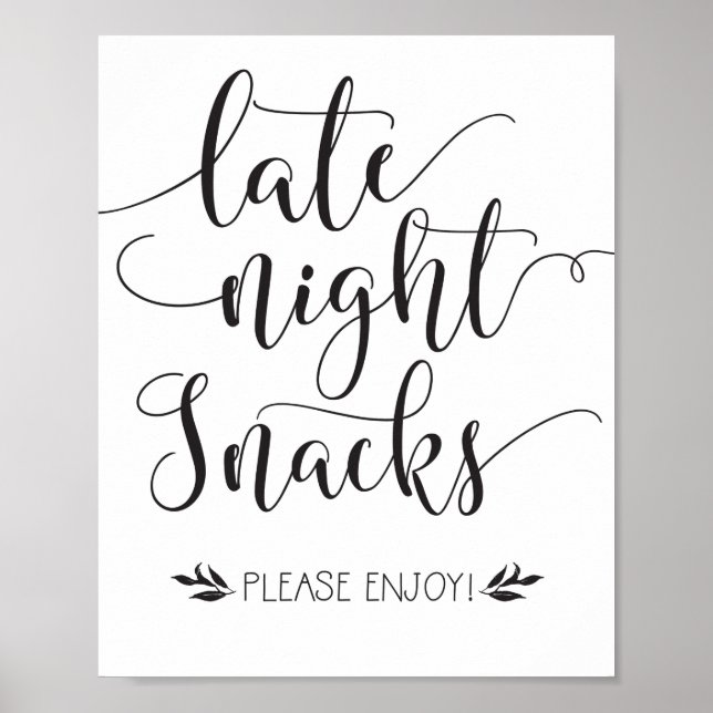 Nachts Snacks Fevor Sign Poster (Vorne)