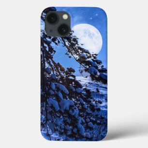 Nachts über schneebedeckten Tannenbaum und Meeresk Case-Mate iPhone Hülle