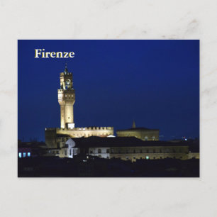 Nachts von Firenze Postkarte