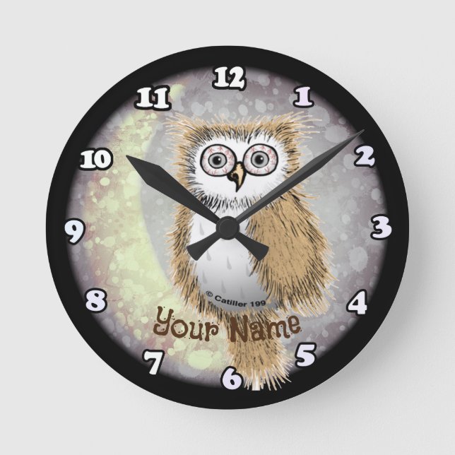 Nachtschale Runde Wanduhr (Vorderseite)