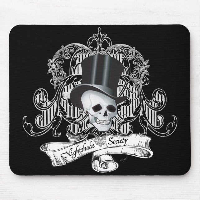 Nachtschattengesellschaft (dunkle Farben) Mousepad (Vorne)
