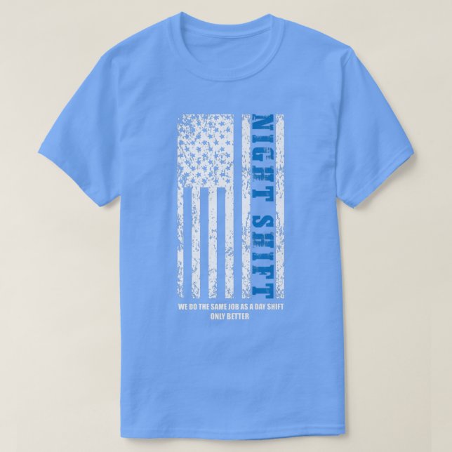 Nachtschicht 4. Juli Patriotic Motivierend Quo T-Shirt (Design vorne)
