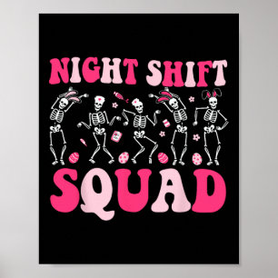 Nachtschicht Crew Kindergarten Kinderspielplatz Sk Poster