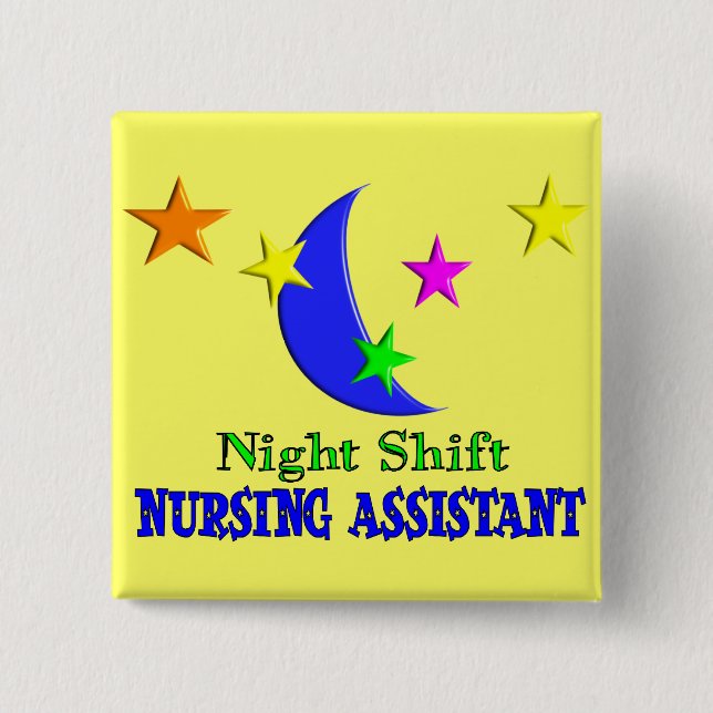 Nachtschicht-Krankenpflege-Assistent Button (Vorderseite)