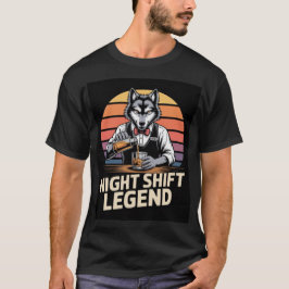 Nachtschicht-Legende-Wolf-Barkeeper-Shirt T-Shirt