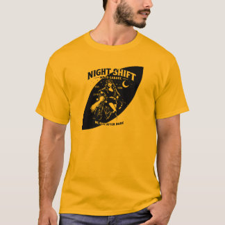 Nachtschicht Motorradgarage Pin Up Style T-Shirt