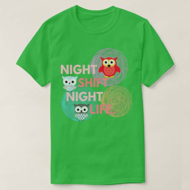 Nachtschicht Nachtwaage T-Shirt (Design vorne)