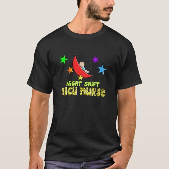 Nachtschicht NICU KRANKENSCHWESTER Geschenke T-Shirt (Vorderseite)