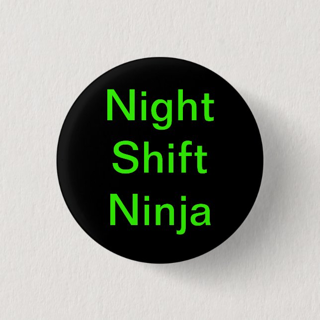 Nachtschicht Ninjas Button (Vorderseite)
