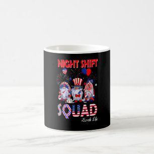 Nachtschicht-Team Scrub Leben Krankenschwester Pat Kaffeetasse