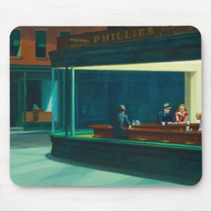 Nachtschwärmer Edward Hopper Mousepad