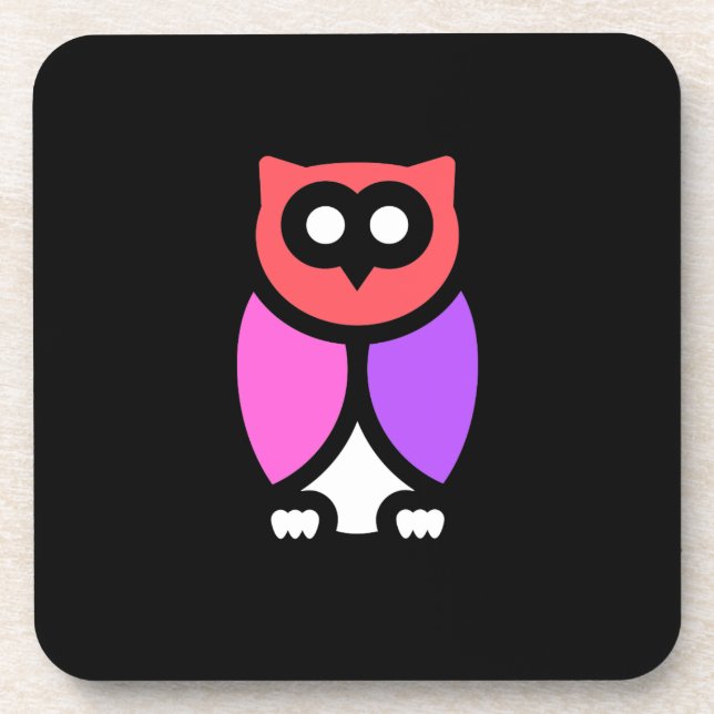 Nachtschwärmer, schönes Rosa und Rot, Abstrakter P Getränkeuntersetzer (Vorderseite)