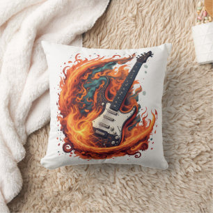 Nachtschwärmerische E-Gitarre Kissen