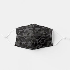 Nachtschwarzes Camouflage. Camouflage Mund-Nasen-Maske Aus Stoff