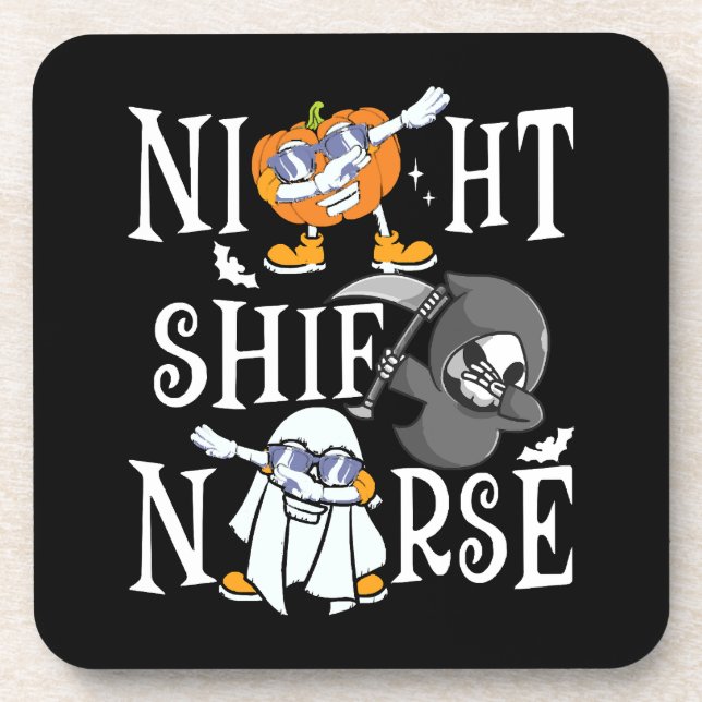 Nachtschwester Getränkeuntersetzer (Vorderseite)