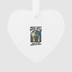 Nachtschwester-Hexe Retro-Halloween-T-Shirt Ornament