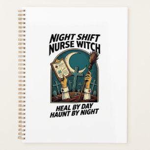 Nachtschwester-Hexen-Retro-Halloween-T-Shirt Planer