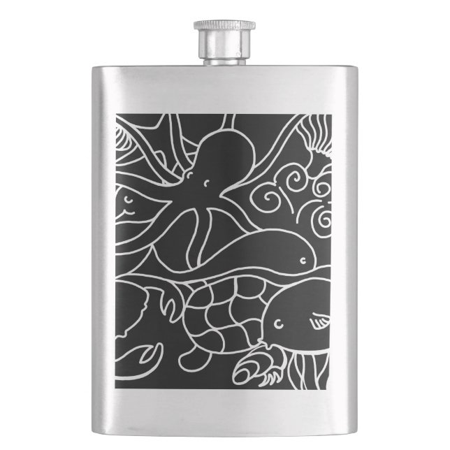 Nachtschwimmen Flachmann (Vorderseite)