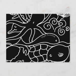 Nachtschwimmen Postkarte