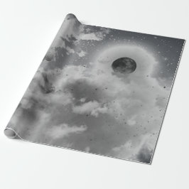 NACHTSKIER IN SCHWARZ UND WEISS GESCHENKPAPIER