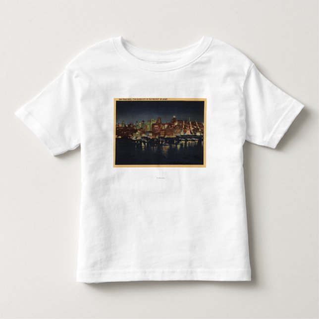 NachtSkyline "der Königin-Stadt von Kleinkind T-shirt (Vorderseite)